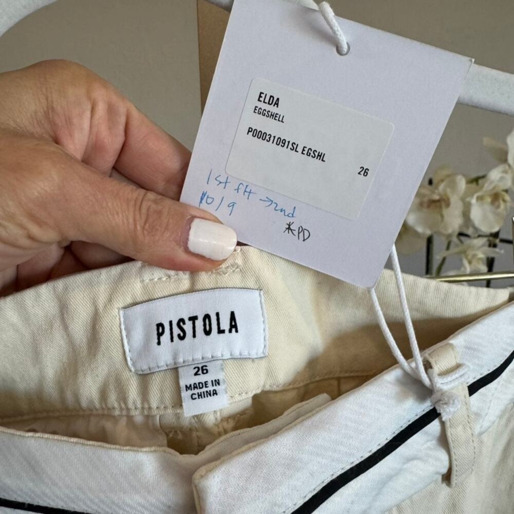 Pistola Cargo Midi Skirt Eggshell White 26 NWT $138 - Picture 4 of 6
